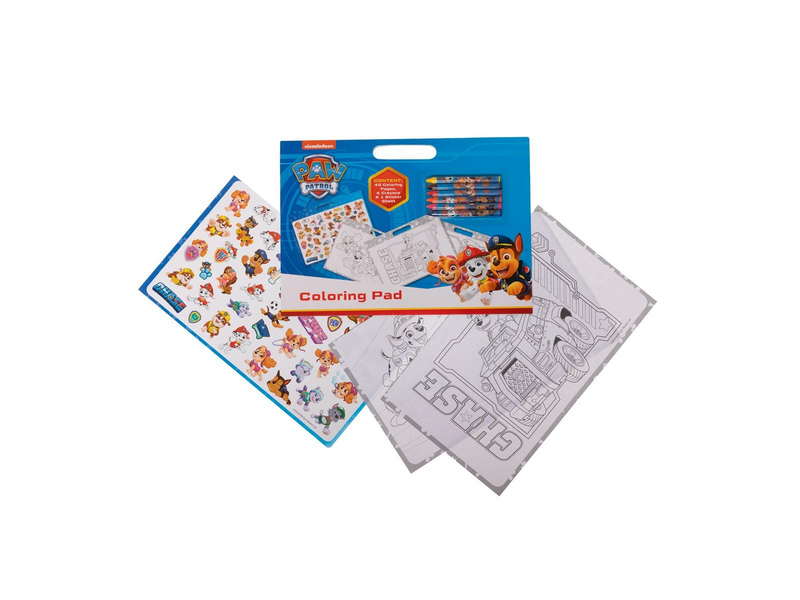 Euromic Artist pad with 40 colour-in posters 29.5 x 21 cm (b/w) and 6 regular crayons (6 colours ) & 1 sticker sheet
