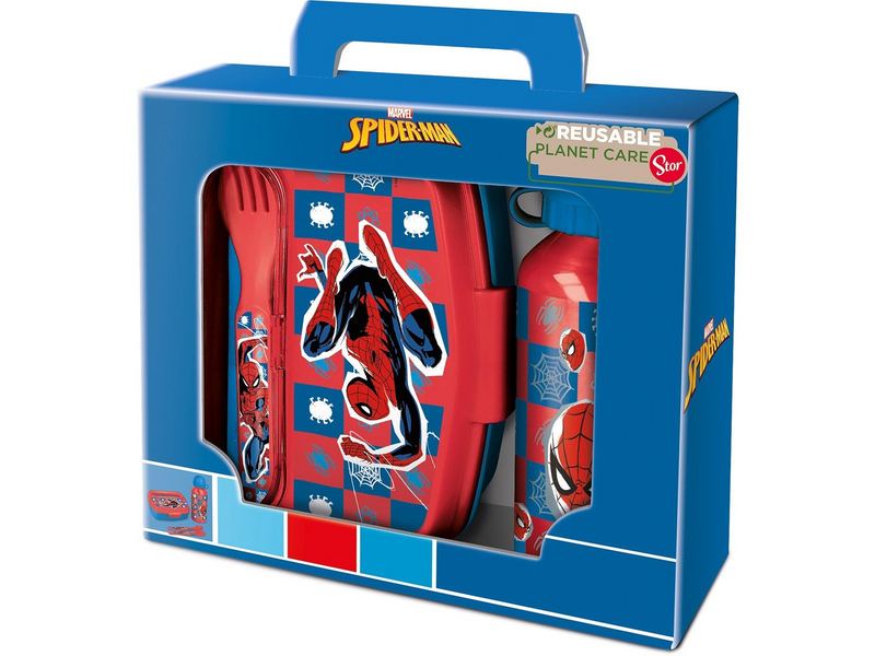 Euromic SPIDERMAN 4-pcs. lunch box/alu bottle/spoon+fork