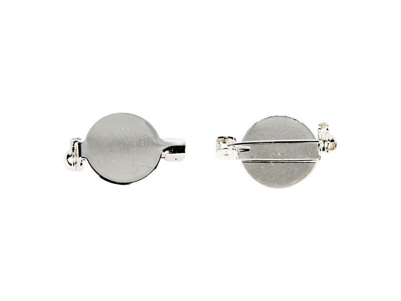 Creativ Company - Brooch pin Silver plated 20mm 5 pcs.