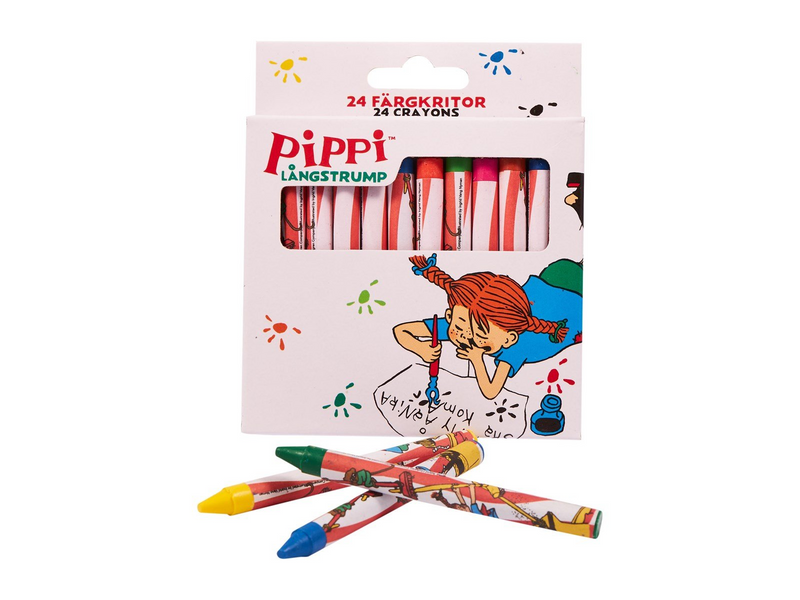 Euromic 24 crayons packed in box with eurohole 12.5 x 10 x 1.6 cm