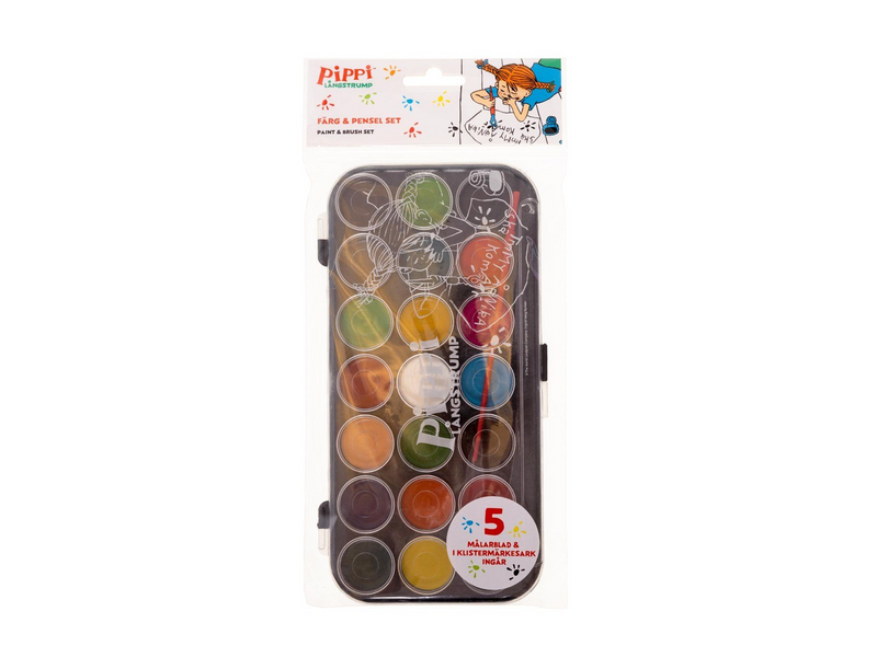 Euromic PIPPI & Herr N. paint & brush set water col.