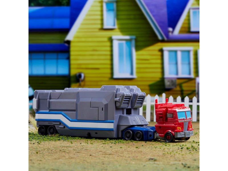Transformers EarthSpark Optimus Prime Battle Base Trailer 12.5 cm