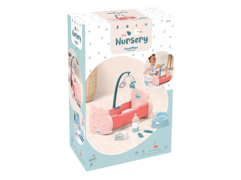 Ecoiffier - Doll's Cradle with Accessories 6 pcs.
