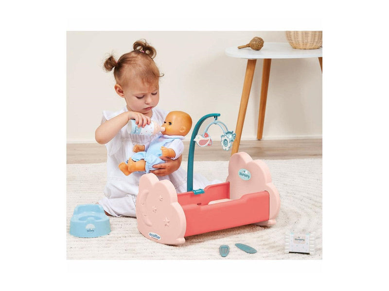 Ecoiffier - Doll's Cradle with Accessories 6 pcs.