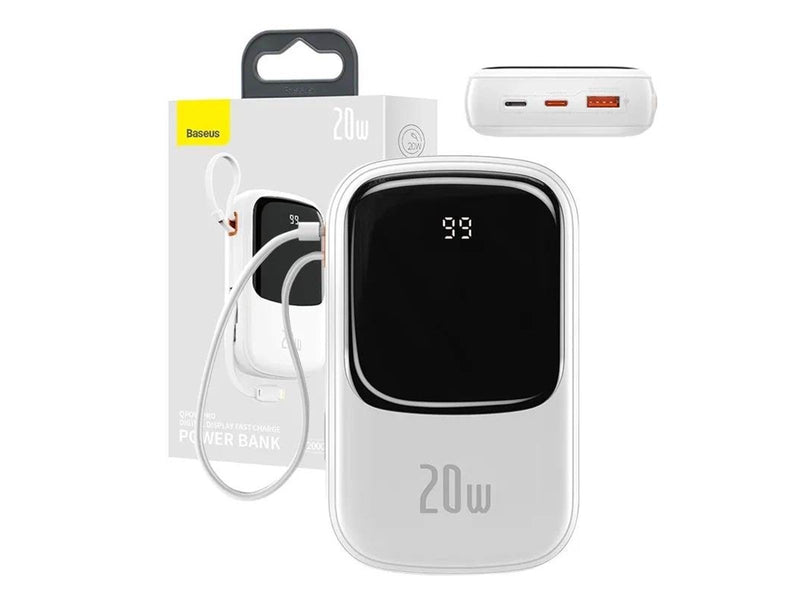 Baseus Qpow PRO Powerbank 20W Powerbank (Akku) - Weiß - 20000 mAh