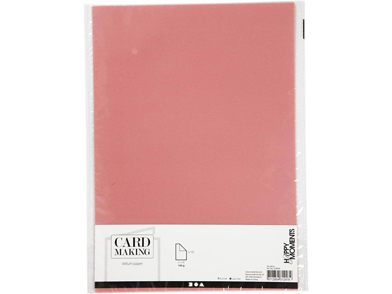Creativ Company - Vellum paper A4 Light Red 10 Sheets