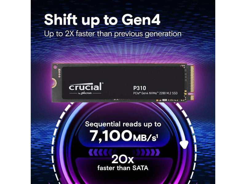 Crucial P310 SSD - 4TB - Ohne Kühlkörper - M.2 2280 - PCIe 4.0
