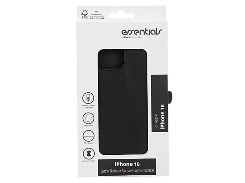 Essentials Leather Mag Back Cover - iPhone 16