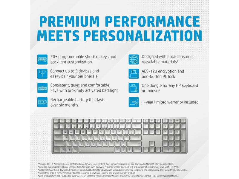 HP 970 Programmable Wireless keyboard