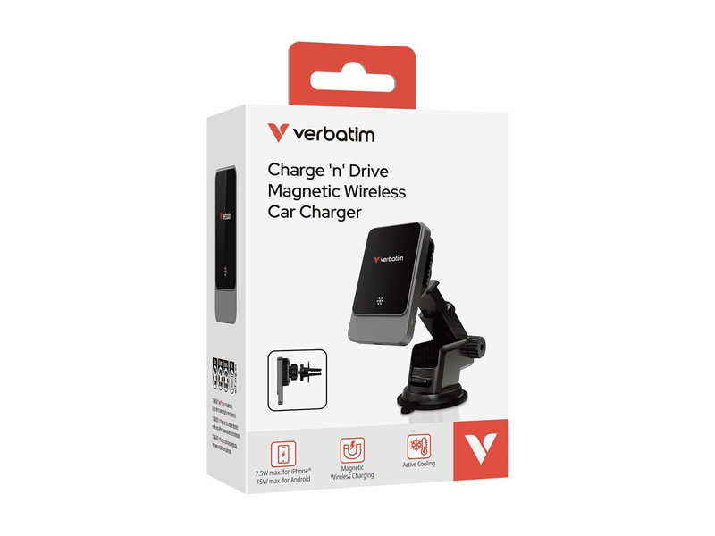 Verbatim Charge 'n' Drive Magnetic Wireless Car Charger