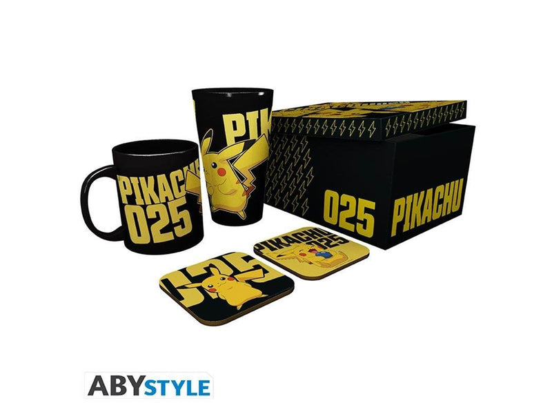 ABYstyle - POKEMON Gift Set Glass XXL+Mug+2 Coasters Glow in the dark - Geschenkset