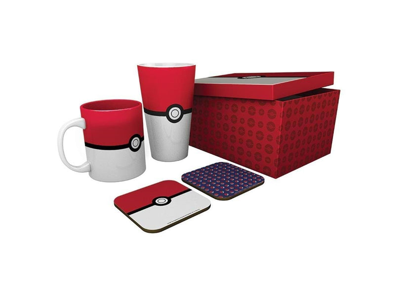 ABYstyle - POKEMON Gift Set Glass + Mug + 2 Coasters Pokéball - Geschenkset