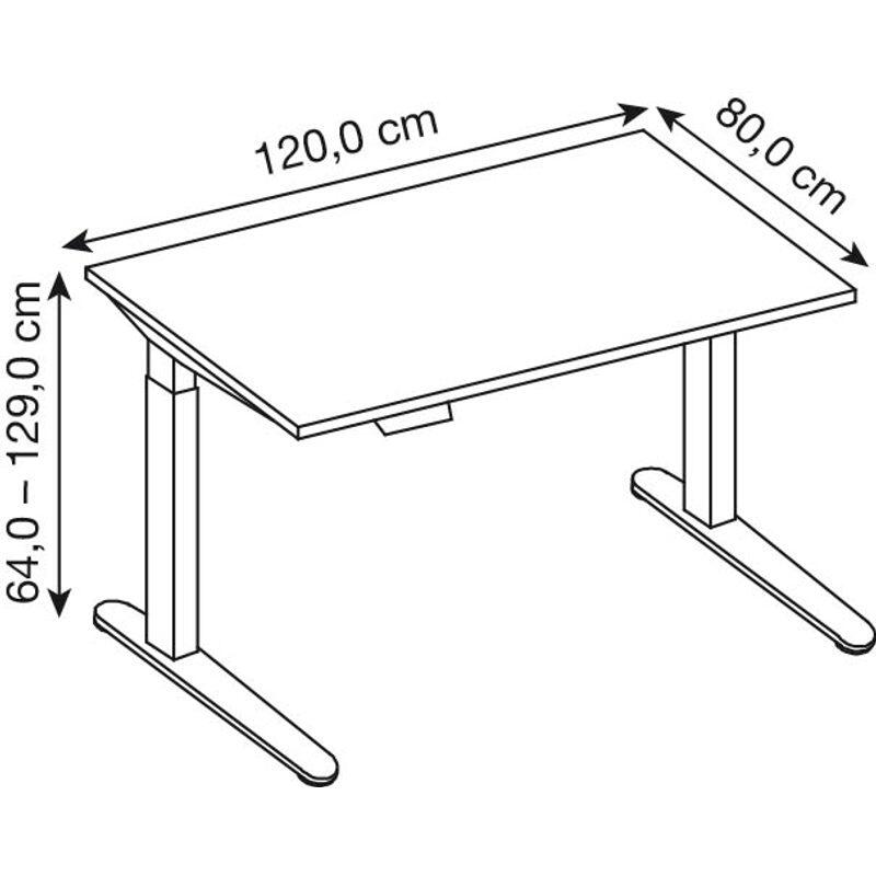 HAMMERBACHER Schreibtisch VXDKB12/N/S nussbaum