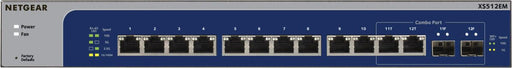 Netgear XS512EM 24-Port Gigabit Smart Managed Plus Switch mit 12 Ports für 10-Gigabit/Multi-Gigabit und 2 Ports SFP+