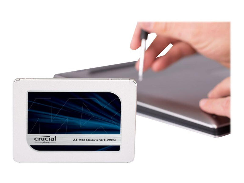 Crucial CT1000MX500SSD1 MX500 1000GB SATA 2.5” SSD 7mm mit 9.5mm Adapter