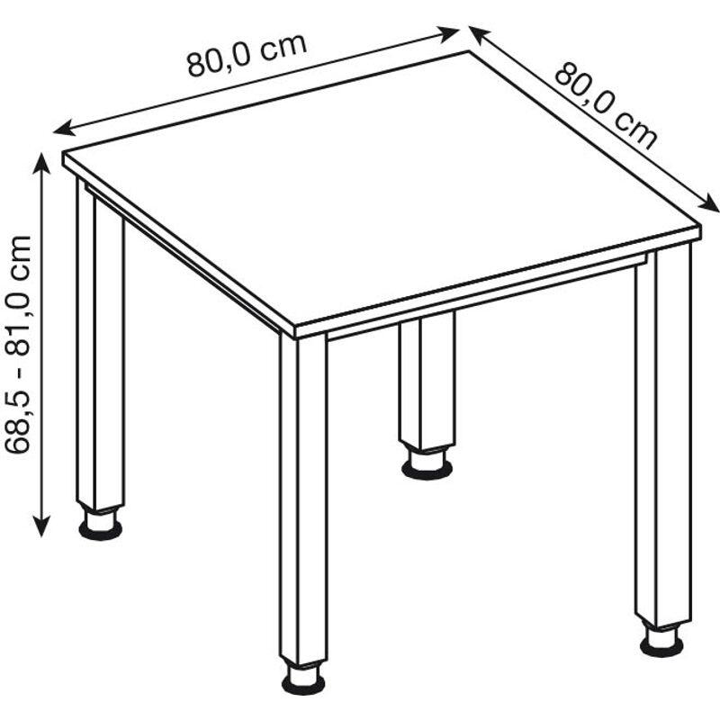 HAMMERBACHER höhenverstellbarer Schreibtisch VQS08/3/S ahorn