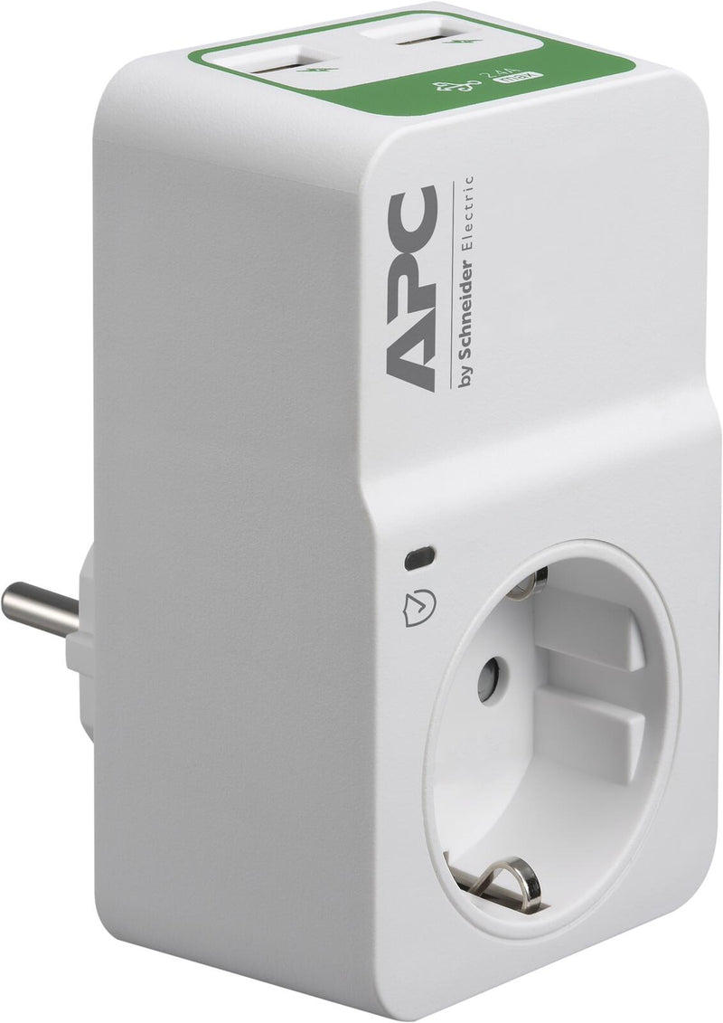APC PM1WU2 Essential SurgeArrest 1 Ausgang, 230 V, 2 USB-Ports mit Ladefunktion
