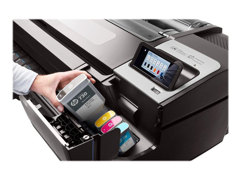 HP DesignJet T1700dr PostScript Großformatdrucker Plotter inkusive zusätzlichem HP Tintenset 730