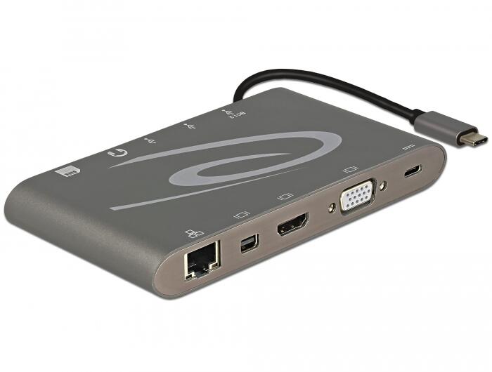 DeLOCK Dockingstation USB Type-C 3.1 dunkelgrau