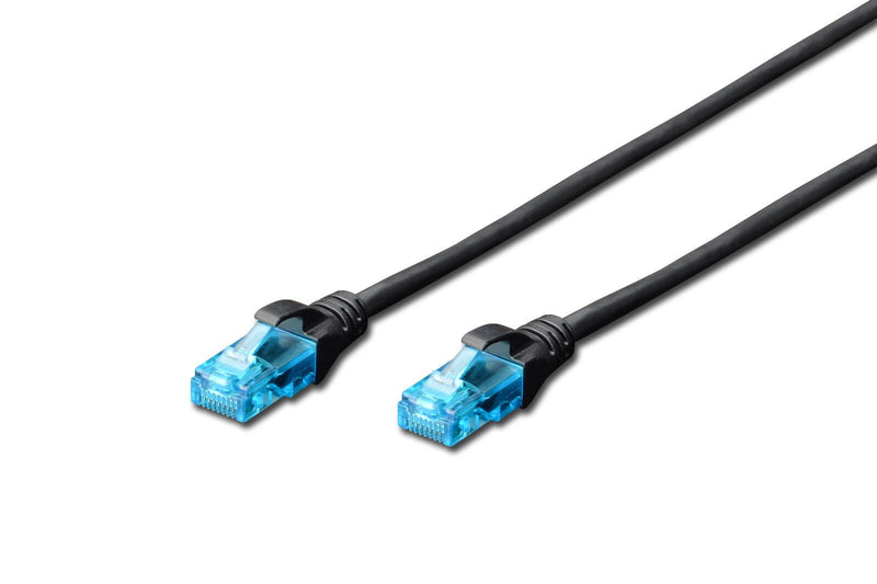 DIGITUS Patch-Kabel RJ-45 (M) zu RJ-45 (M) 3 m Kupfer U/UTP Cat 5e schwarz