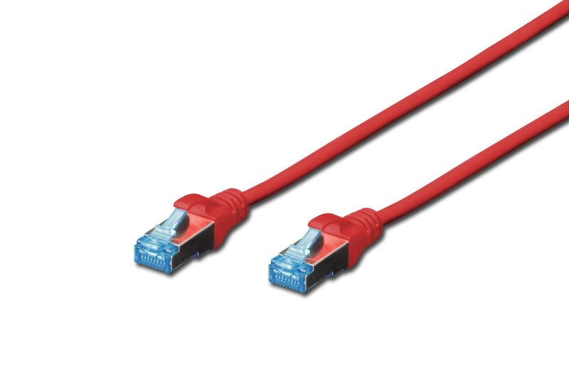 DIGITUS Patch-Kabel RJ-45 (M) zu RJ-45 (M) 1m Kupfer SF/UTP Cat 5e rot (DK-1531-010/R)