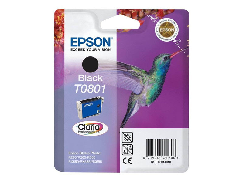 Epson T0801 / C13T08014011 Black Ink 7ml - Tintenpatrone Schwarz
