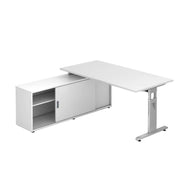 HAMMERBACHER VSETOSE16W/W/W höhenverstellbarer Schreibtisch 72 - 78 cm weiß / weiß