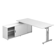 HAMMERBACHER VSETOSE19W/W/W höhenverstellbarer Schreibtisch 72 - 78 cm weiß / weiß