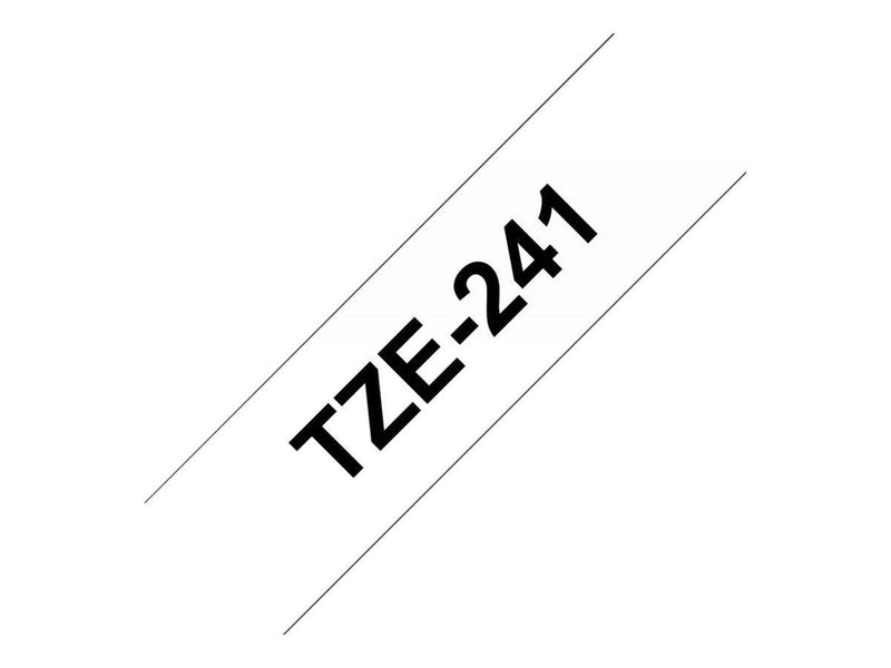 Brother TZE241 Black/White Tape 18mm