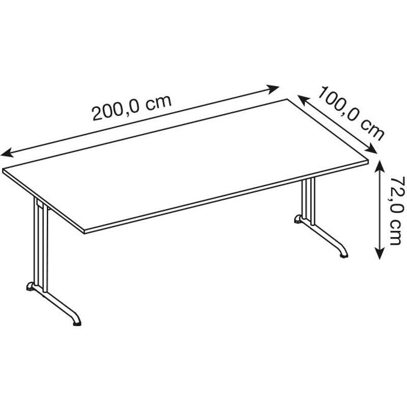 HAMMERBACHER Schreibtisch VBS2E/W/S weiß