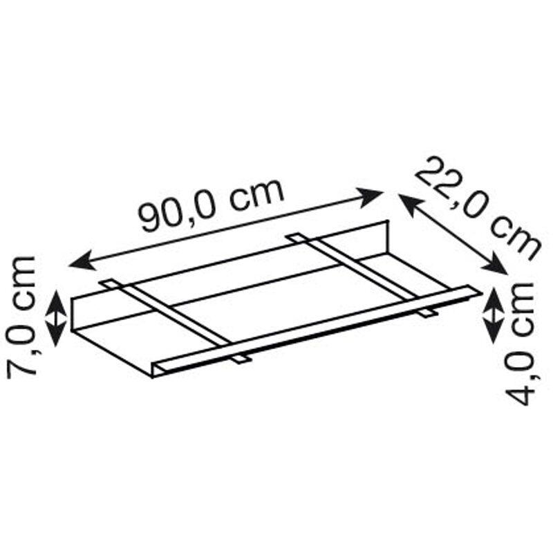 HAMMERBACHER HK12 Kabelkanal 90 cm grau