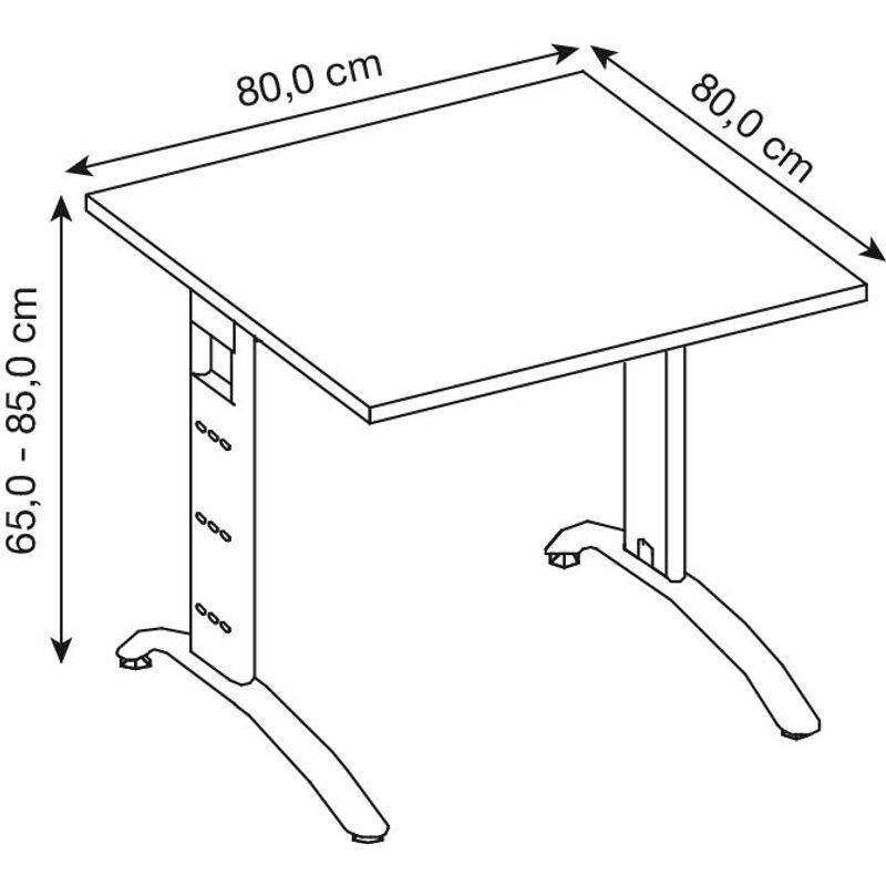 HAMMERBACHER höhenverstellbarer Schreibtisch VFS08/E/S eiche