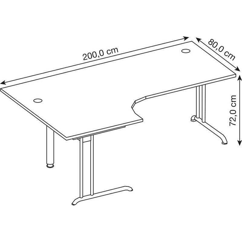 HAMMERBACHER Schreibtisch VBS82/E/S eiche