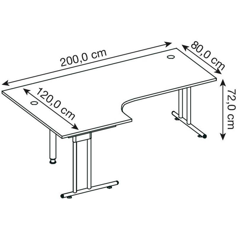 HAMMERBACHER Schreibtisch VNS82/E/S eiche