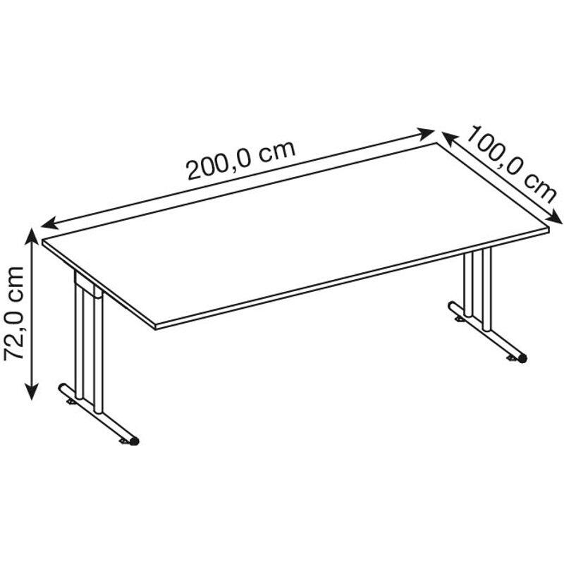 HAMMERBACHER Schreibtisch VNS2E/5/S lichtgrau