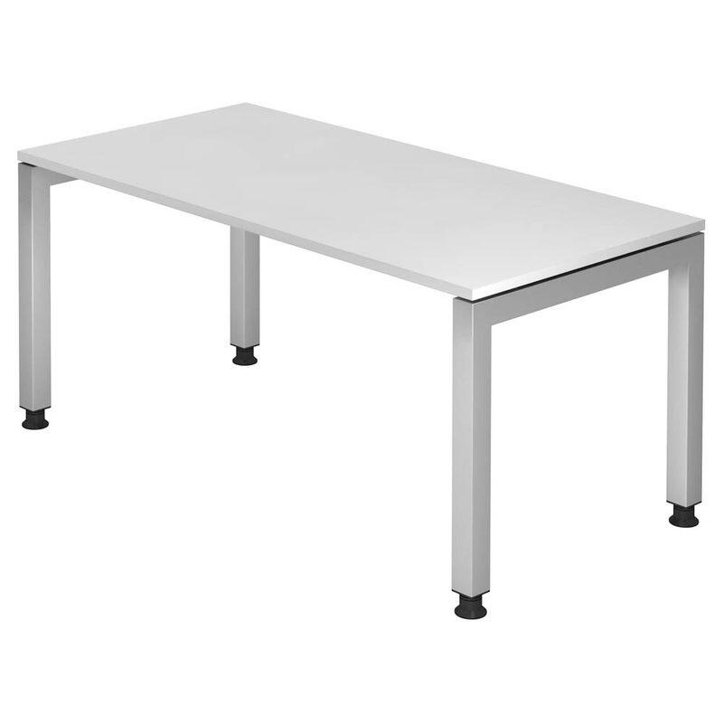 HAMMERBACHER höhenverstellbarer Schreibtisch VJS16/W/S weiß