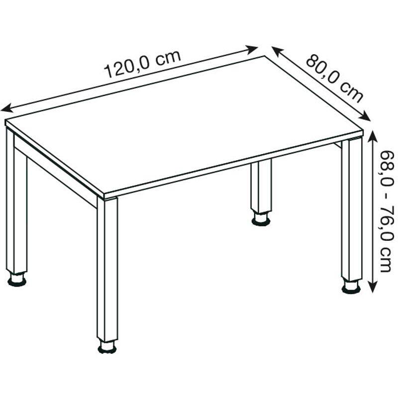 HAMMERBACHER höhenverstellbarer Schreibtisch VJS12/E/S eiche