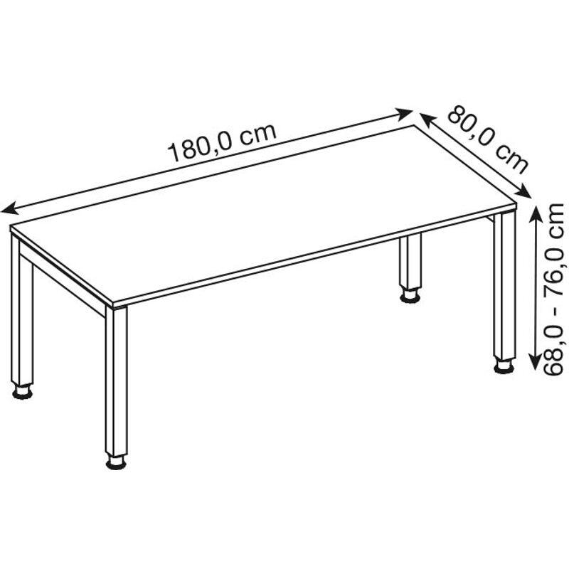 HAMMERBACHER höhenverstellbarer Schreibtisch VJS19/3/S ahorn