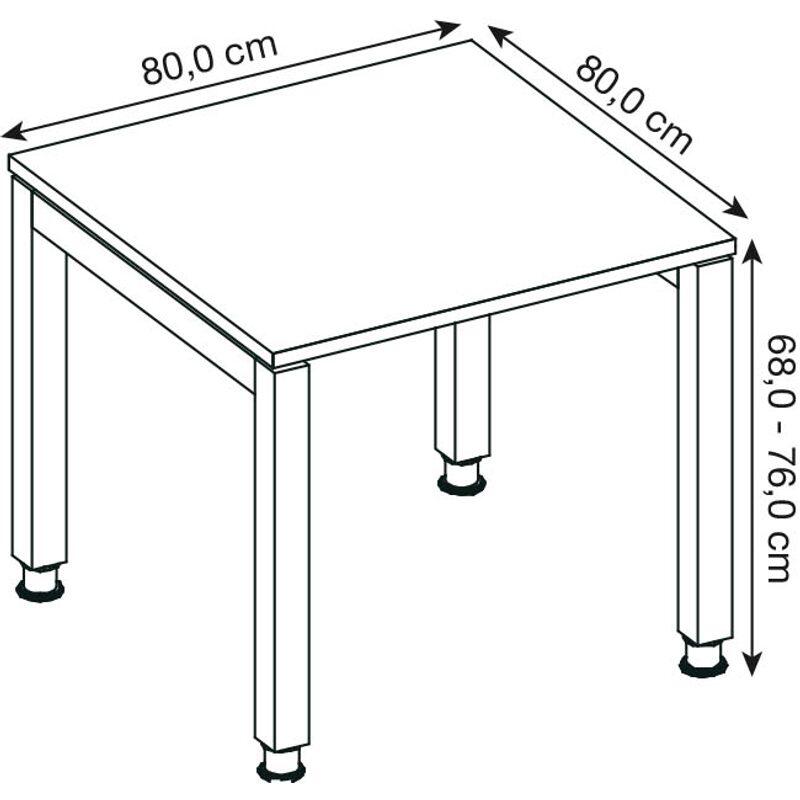 HAMMERBACHER höhenverstellbarer Schreibtisch VJS08/W/S weiß