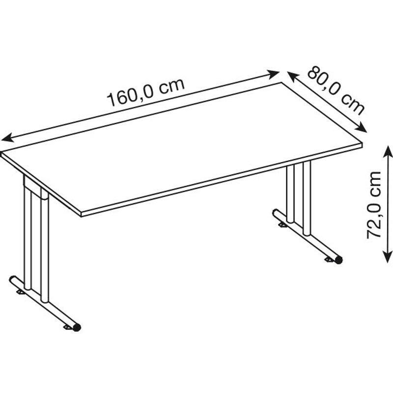 HAMMERBACHER Schreibtisch VNS16/5/S lichtgrau
