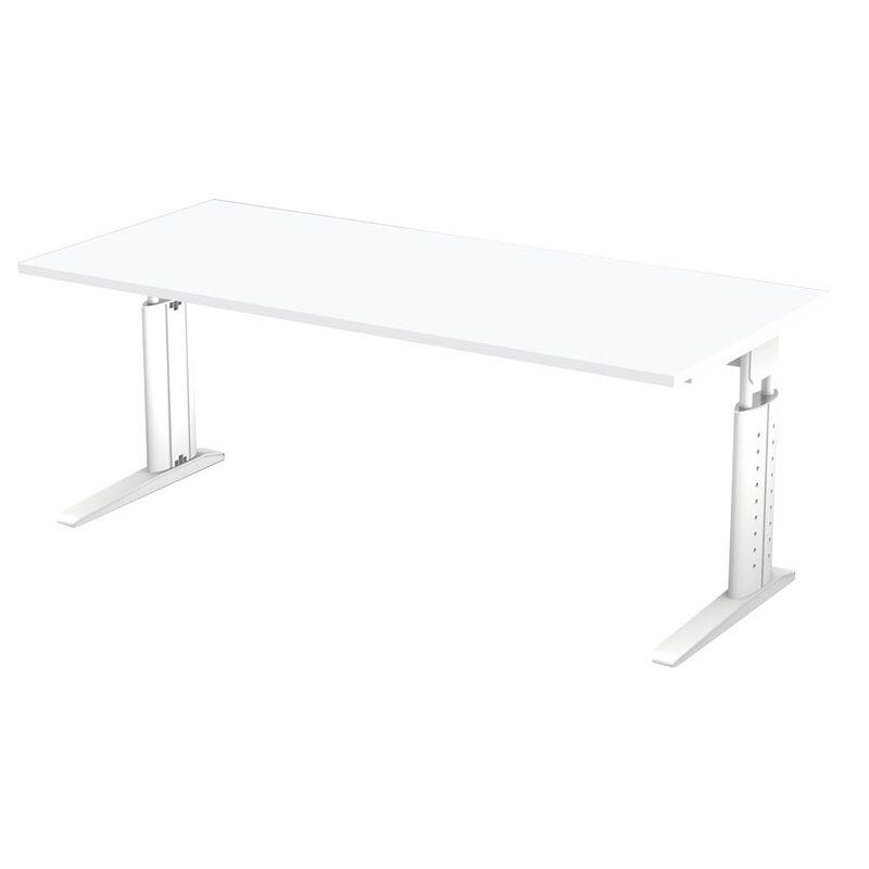 HAMMERBACHER höhenverstellbarer Schreibtisch VUS19/W/W weiß