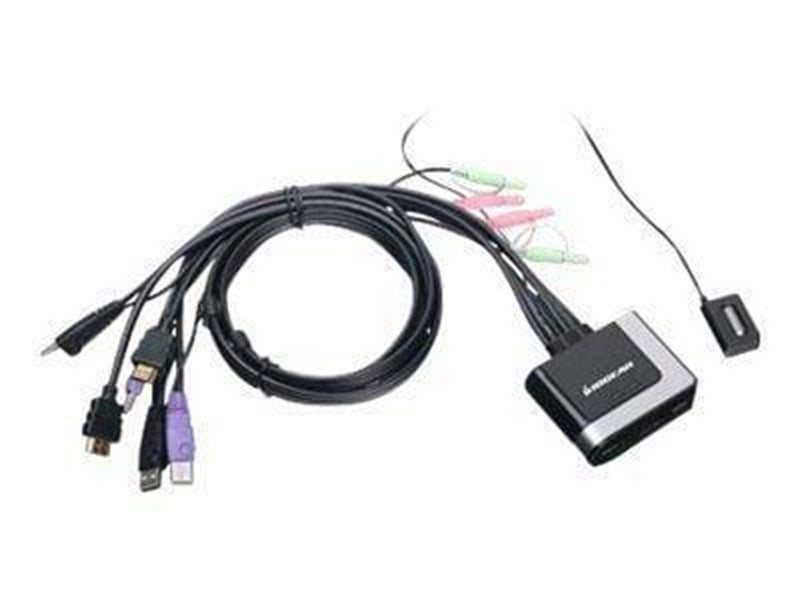 IOGEAR 2-Port HD Kabel KVM Switch mit Audio GCS62HU - KVM / Audio / USB Switch - 2 Anschlüsse