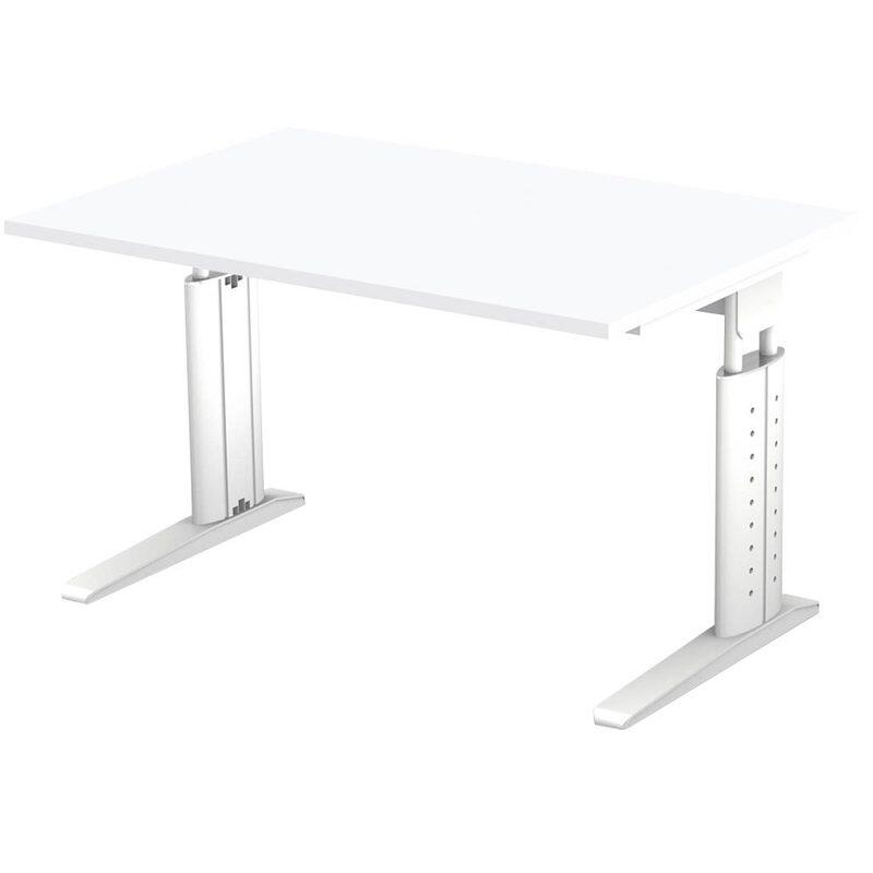 HAMMERBACHER höhenverstellbarer Schreibtisch VUS12/W/W weiß