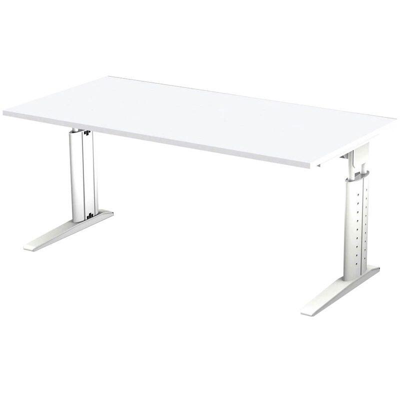 HAMMERBACHER höhenverstellbarer Schreibtisch VUS16/W/W weiß
