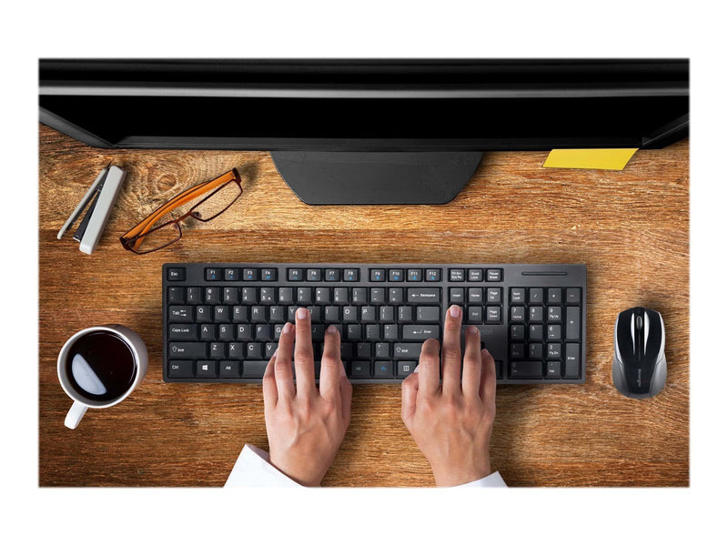 Kensington Pro Fit Desktop Set - Tastatur & Maus Set - Deutsch - Schwarz