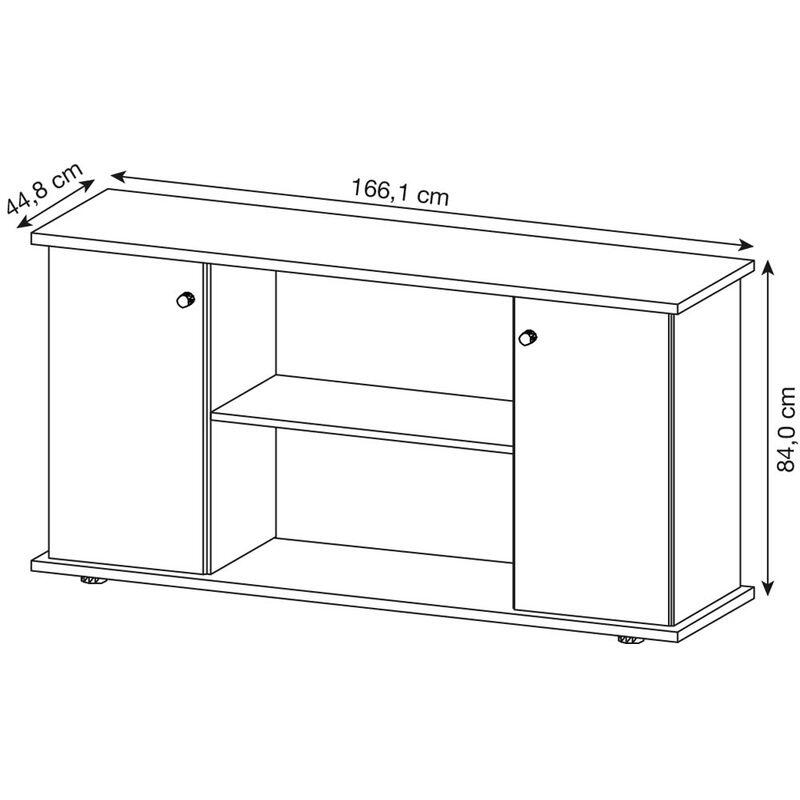 HAMMERBACHER Sideboard SB2T, VSB2T/N/N/SG nussbaum
