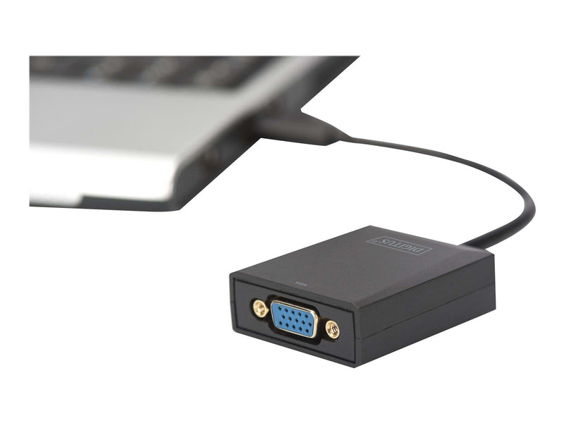 DIGITUS USB 3.0 to VGA Adapter ekstern videoadapter - sort