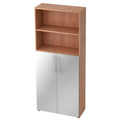 HAMMERBACHER Regalschrank 4770, V4770/N/S/BM nussbaum, silber