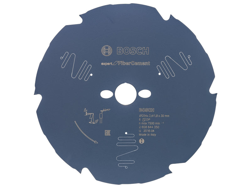 Bosch RUNDSAVKL 254X30X2.2MM 6T EXP FIBER CEME