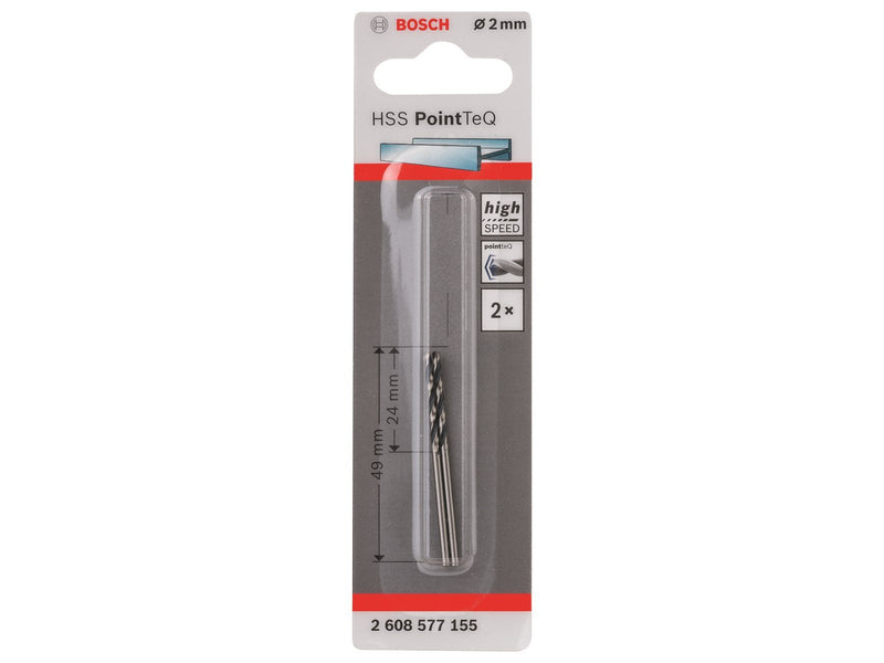 Bosch METALBOR POINTTEC HSS-R 2.0MM 2STK